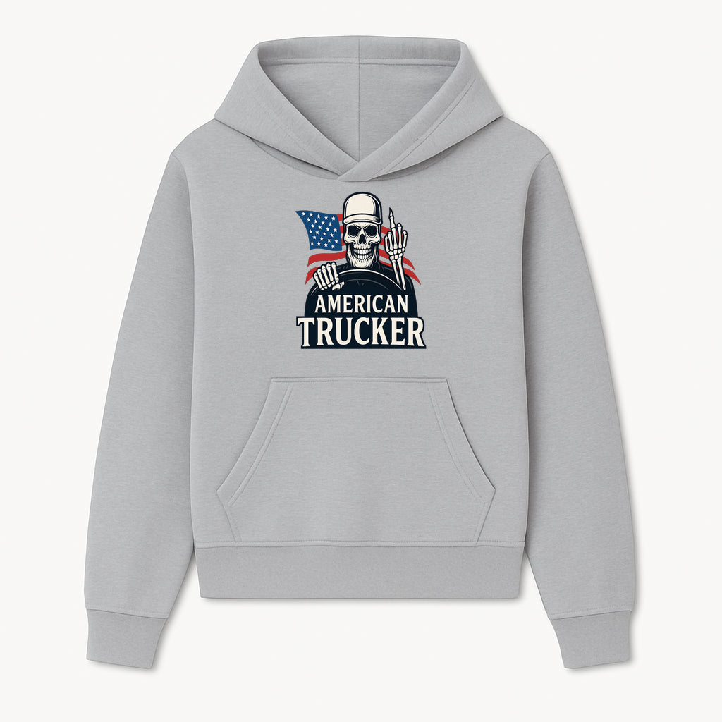 American Trucker Skeleton Graphic Tee - Bold Skull Design with Flag Print for Truck Drivers and Cycling Enthusiasts - Hoodie 1758556404042.jpg