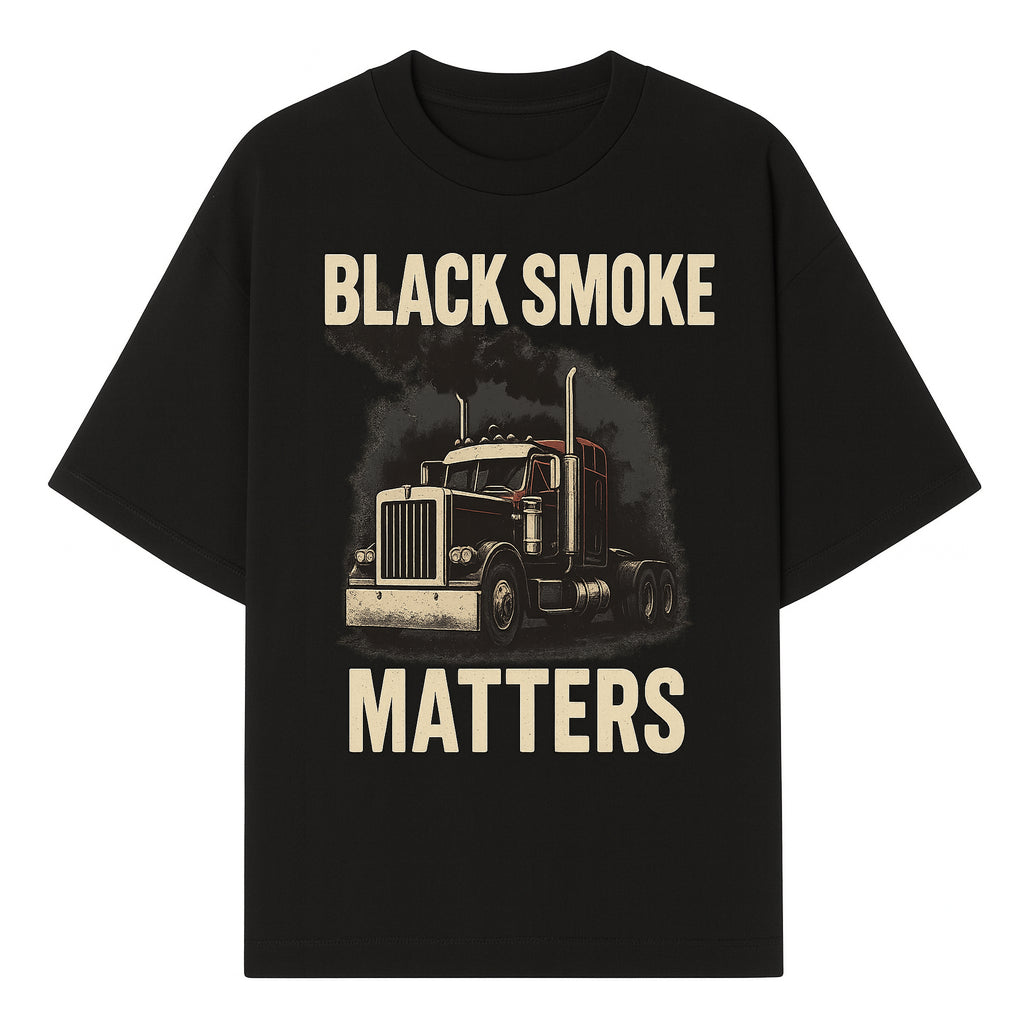 Black Smoke Matters Vintage Truck Graphic Tee - Trucking Apparel for Diesel Enthusiasts - T-shirt 1758556404124.jpg