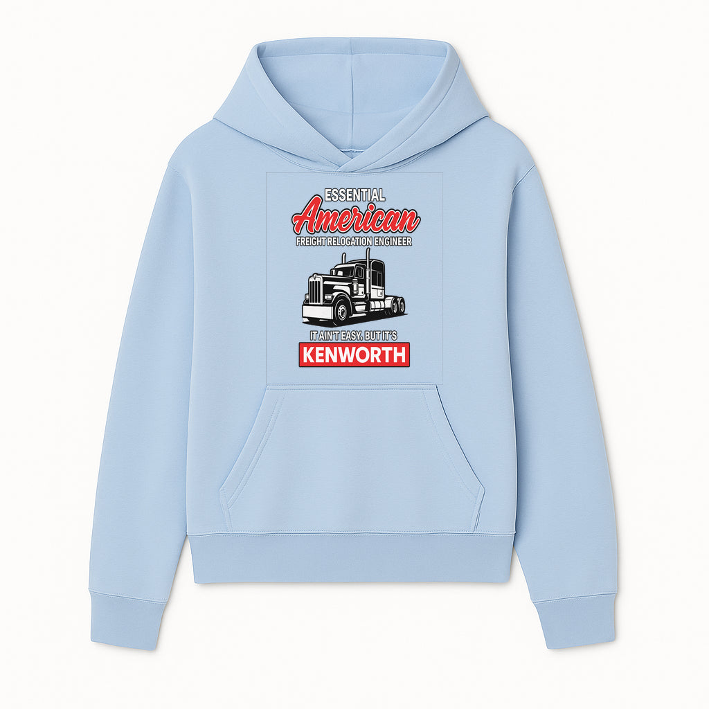 American Freight Relocation Engineer T-Shirt | Kenworth Truck Design | Trucking Gifts for Drivers | Essential Worker Apparel - Hoodie 1758556404135.jpg