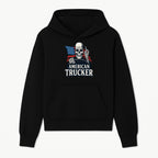 American Trucker Skeleton Graphic Tee - Bold Skull Design with Flag Print for Truck Drivers and Cycling Enthusiasts - Hoodie 1758556404197.jpg