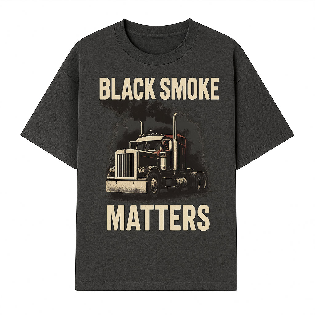 Black Smoke Matters Vintage Truck Graphic Tee - Trucking Apparel for Diesel Enthusiasts - T-shirt 1758556404247.jpg