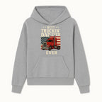Best Truckin' Dad Ever Retro American Flag T-Shirt, Truck Driver Gift Tee, Father's Day Apparel for Dad - Hoodie 1758556404395.jpg