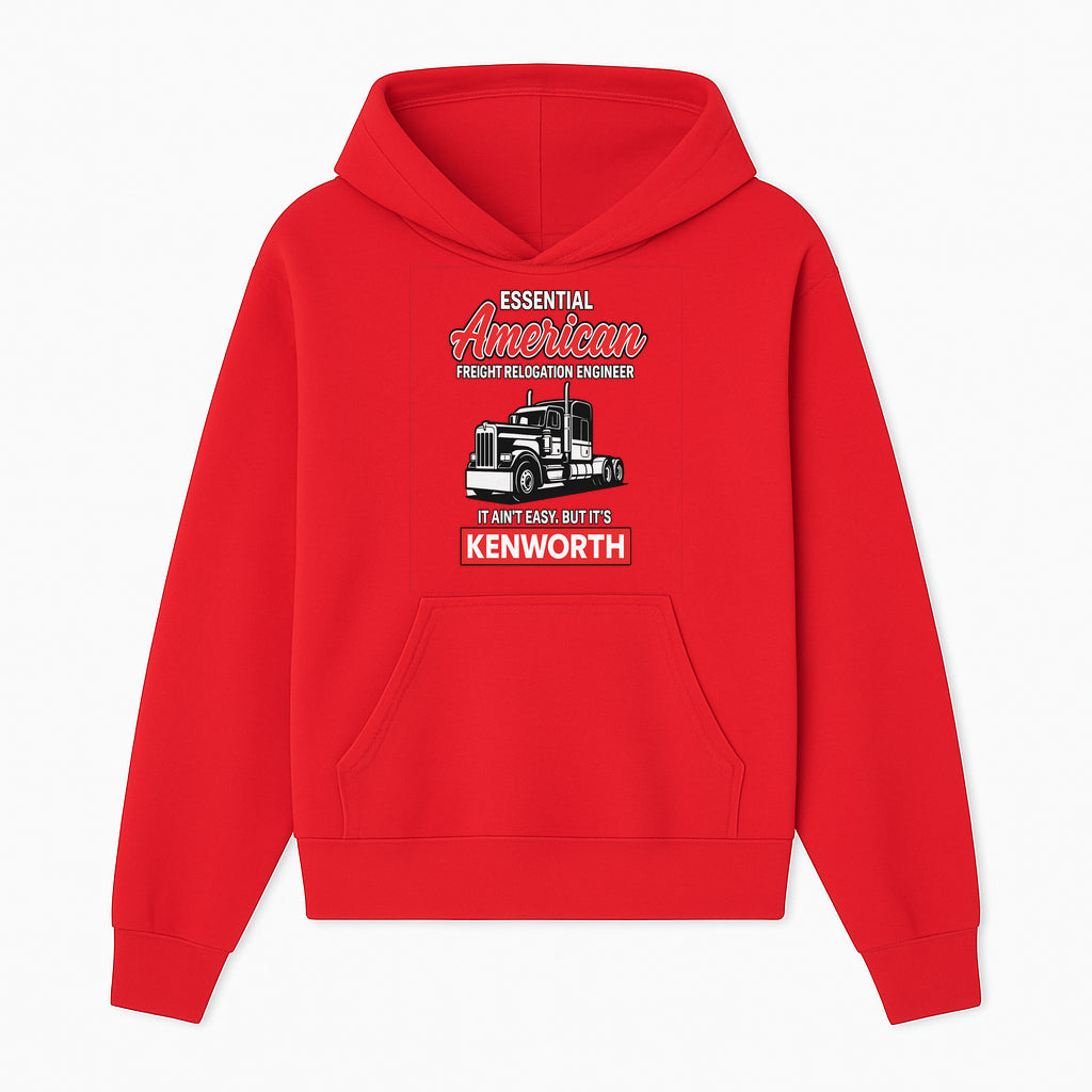 American Freight Relocation Engineer T-Shirt | Kenworth Truck Design | Trucking Gifts for Drivers | Essential Worker Apparel - Hoodie 1758556404666.jpg