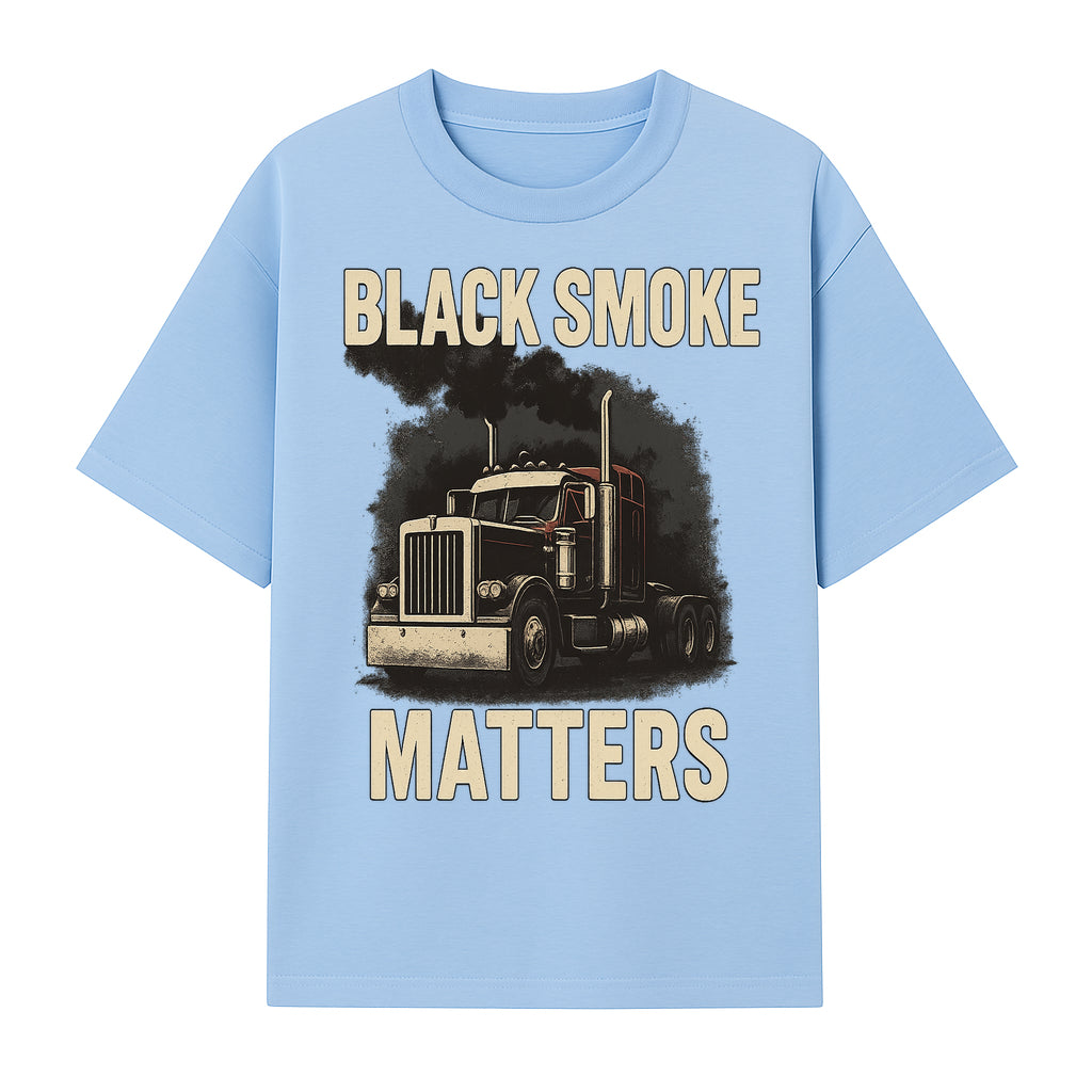 Black Smoke Matters Vintage Truck Graphic Tee - Trucking Apparel for Diesel Enthusiasts - T-shirt 1758556404688.jpg
