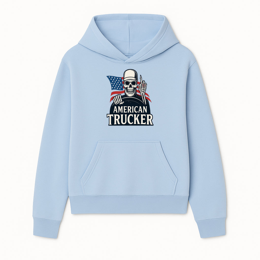 American Trucker Skeleton Graphic Tee - Bold Skull Design with Flag Print for Truck Drivers and Cycling Enthusiasts - Hoodie 1758556404728.jpg