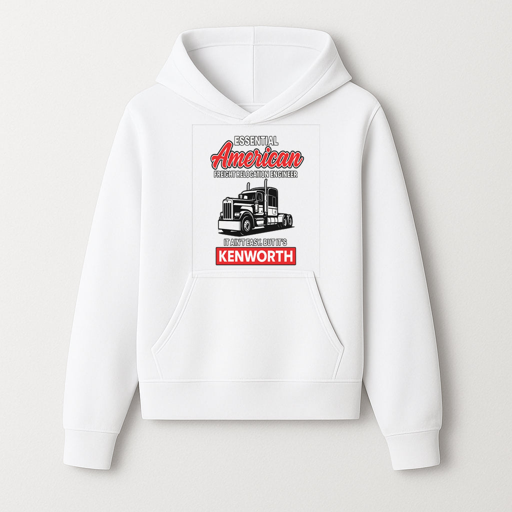 American Freight Relocation Engineer T-Shirt | Kenworth Truck Design | Trucking Gifts for Drivers | Essential Worker Apparel - Hoodie 1758556404930.jpg