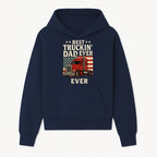 Best Truckin' Dad Ever Retro American Flag T-Shirt, Truck Driver Gift Tee, Father's Day Apparel for Dad - Hoodie 1758556404944.jpg