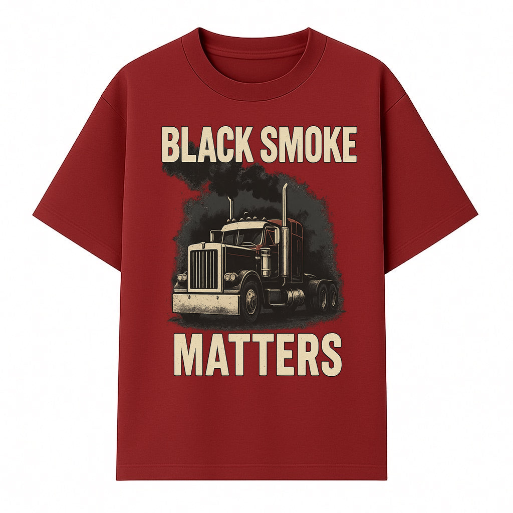 Black Smoke Matters Vintage Truck Graphic Tee - Trucking Apparel for Diesel Enthusiasts - T-shirt 1758556404974.jpg