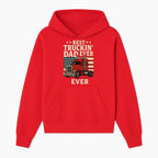 Best Truckin' Dad Ever Retro American Flag T-Shirt, Truck Driver Gift Tee, Father's Day Apparel for Dad - Hoodie 1758556405094.jpg