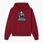 American Trucker Skeleton Graphic Tee - Bold Skull Design with Flag Print for Truck Drivers and Cycling Enthusiasts - Hoodie 1758556405097.jpg