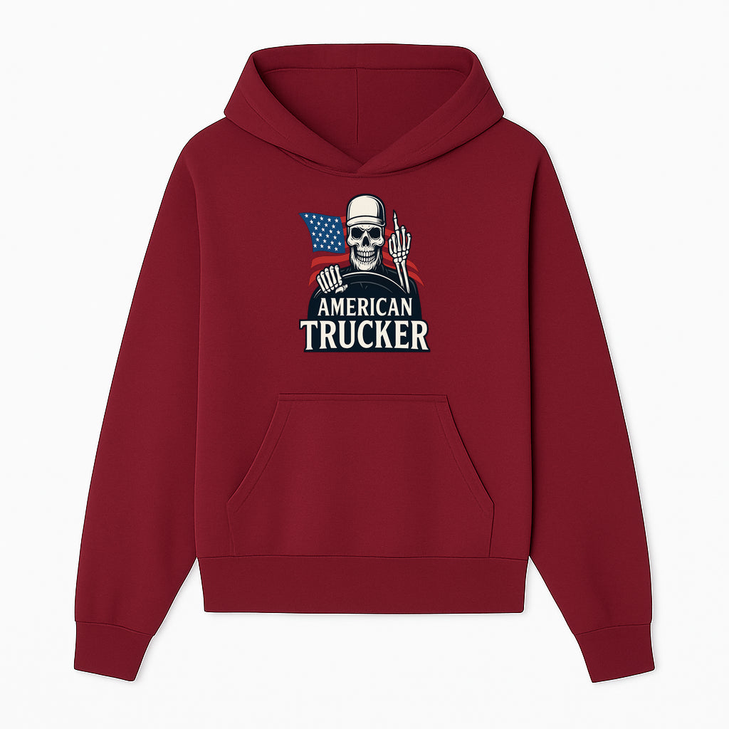 American Trucker Skeleton Graphic Tee - Bold Skull Design with Flag Print for Truck Drivers and Cycling Enthusiasts - Hoodie 1758556405097.jpg