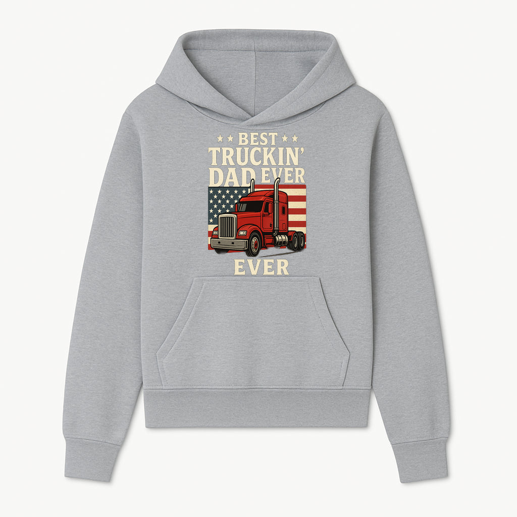 Best Truckin' Dad Ever Retro American Flag T-Shirt, Truck Driver Gift Tee, Father's Day Apparel for Dad - Hoodie 1758556405217.jpg