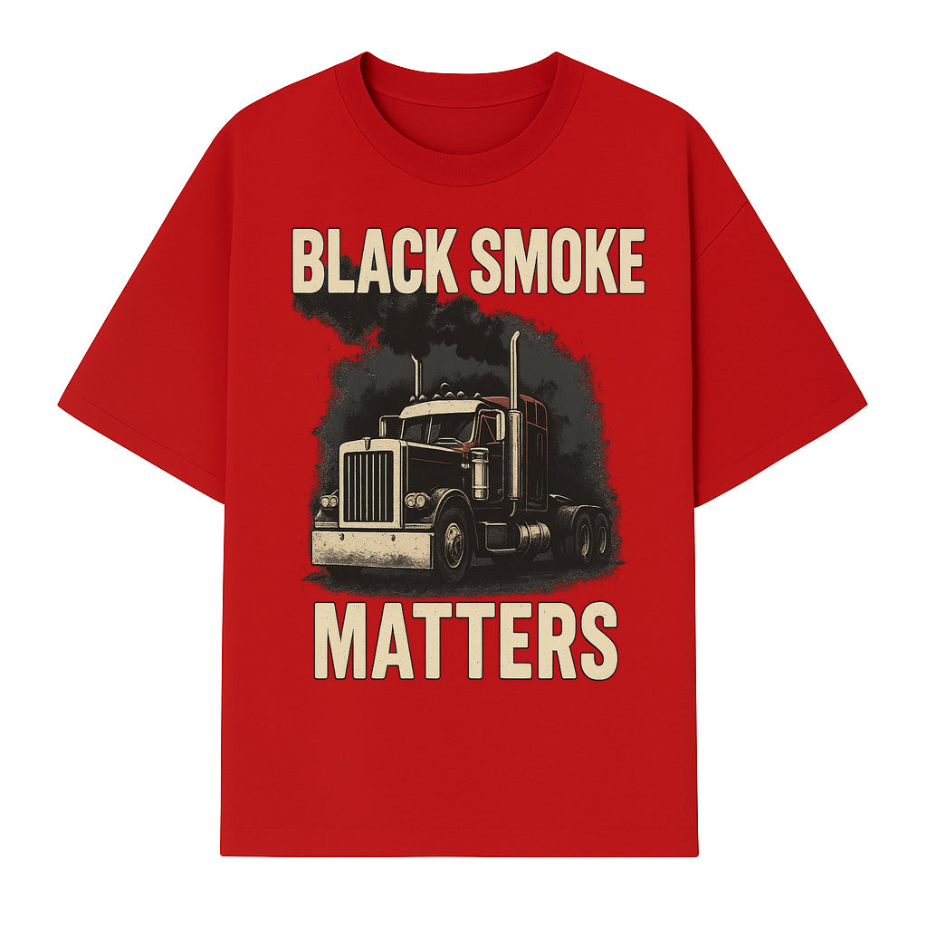 Black Smoke Matters Vintage Truck Graphic Tee - Trucking Apparel for Diesel Enthusiasts - T-shirt 1758556405225.jpg