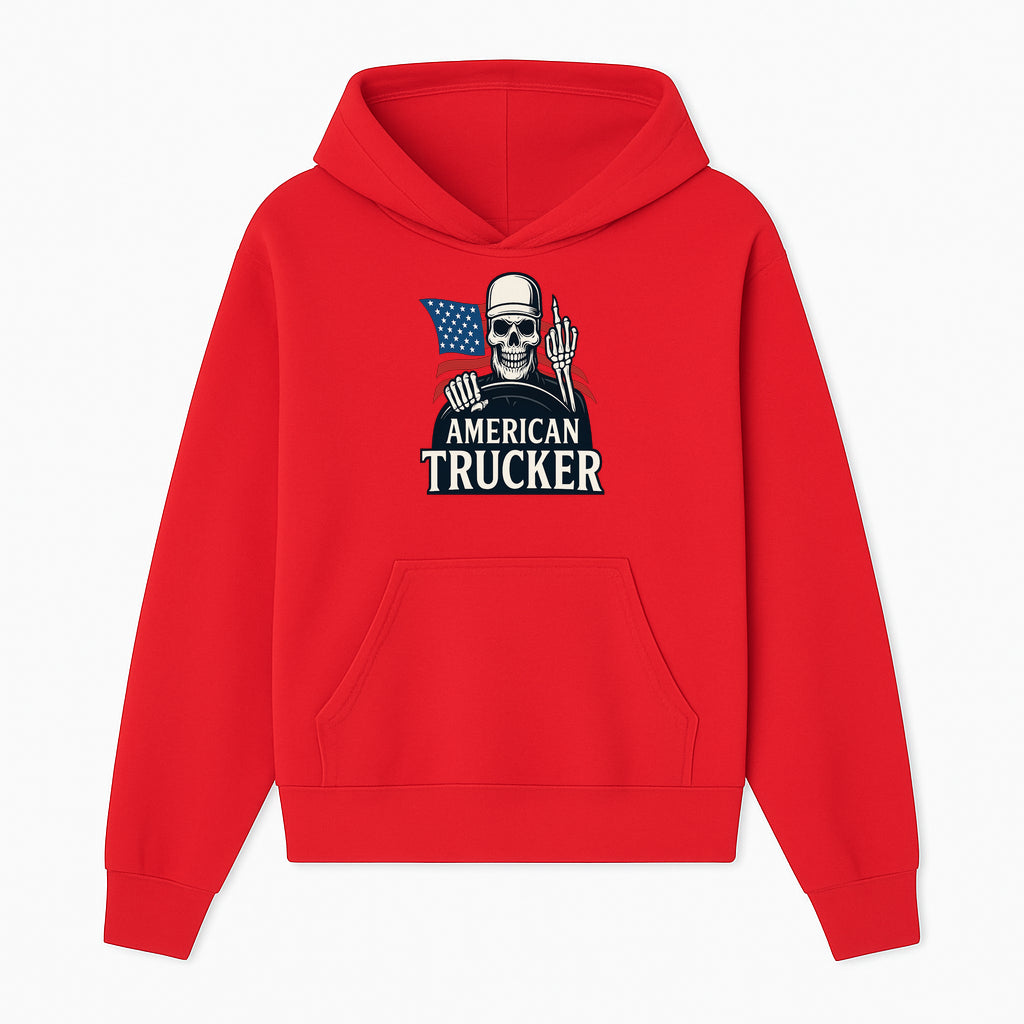 American Trucker Skeleton Graphic Tee - Bold Skull Design with Flag Print for Truck Drivers and Cycling Enthusiasts - Hoodie 1758556405366.jpg