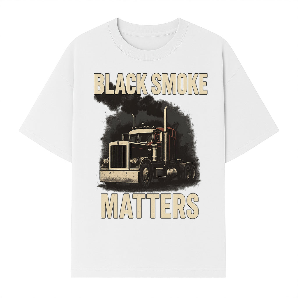 Black Smoke Matters Vintage Truck Graphic Tee - Trucking Apparel for Diesel Enthusiasts - T-shirt 1758556405501.jpg