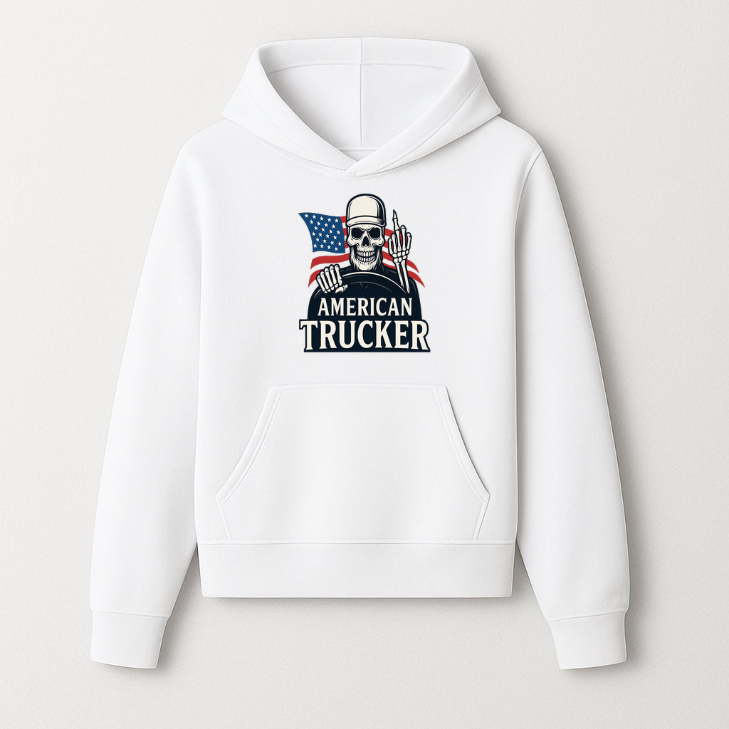 American Trucker Skeleton Graphic Tee - Bold Skull Design with Flag Print for Truck Drivers and Cycling Enthusiasts - Hoodie 1758556405581.jpg