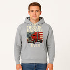 Best Truckin' Dad Ever Retro American Flag T-Shirt, Truck Driver Gift Tee, Father's Day Apparel for Dad - Hoodie 1758556406453.jpg