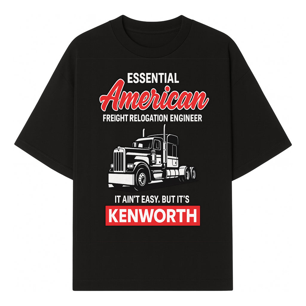 American Freight Relocation Engineer T-Shirt | Kenworth Truck Design | Trucking Gifts for Drivers | Essential Worker Apparel - T-shirt 1758556406486.jpg