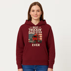 Best Truckin' Dad Ever Retro American Flag T-Shirt, Truck Driver Gift Tee, Father's Day Apparel for Dad - Hoodie 1758556406565.jpg