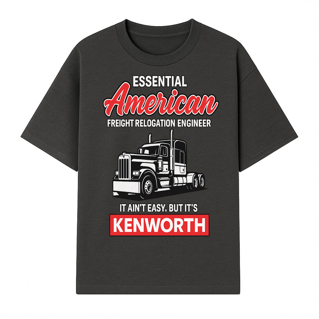 American Freight Relocation Engineer T-Shirt | Kenworth Truck Design | Trucking Gifts for Drivers | Essential Worker Apparel - T-shirt 1758556406614.jpg