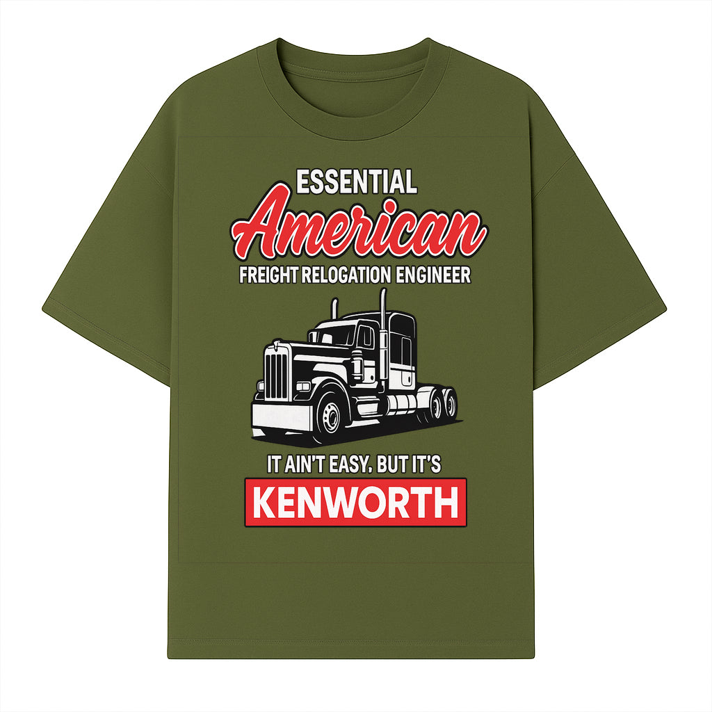 American Freight Relocation Engineer T-Shirt | Kenworth Truck Design | Trucking Gifts for Drivers | Essential Worker Apparel - T-shirt 1758556406736.jpg