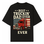 Best Truckin' Dad Ever Retro American Flag T-Shirt, Truck Driver Gift Tee, Father's Day Apparel for Dad - T-shirt 1758556406818.jpg