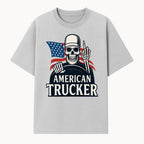 American Trucker Skeleton Graphic Tee - Bold Skull Design with Flag Print for Truck Drivers and Cycling Enthusiasts - T-shirt 1758556406980.jpg