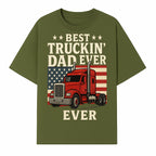 Best Truckin' Dad Ever Retro American Flag T-Shirt, Truck Driver Gift Tee, Father's Day Apparel for Dad - T-shirt 1758556407056.jpg