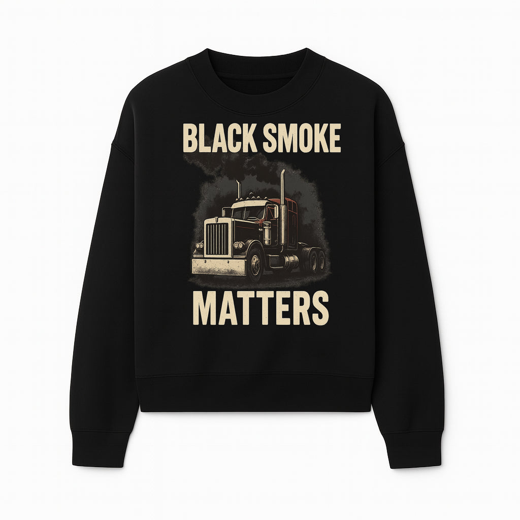 Black Smoke Matters Vintage Truck Graphic Tee - Trucking Apparel for Diesel Enthusiasts - Sweatshirt 1758556407069.jpg