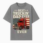 Best Truckin' Dad Ever Retro American Flag T-Shirt, Truck Driver Gift Tee, Father's Day Apparel for Dad - T-shirt 1758556407174.jpg