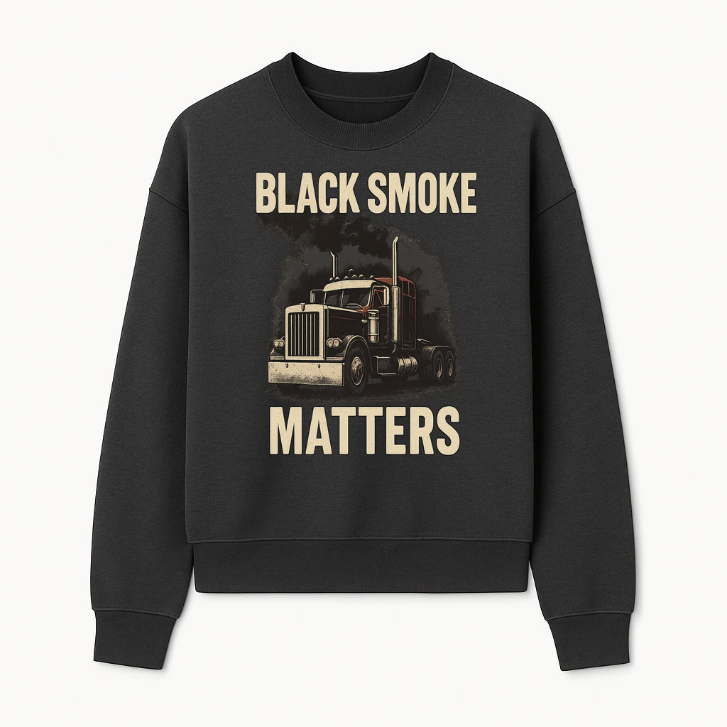 Black Smoke Matters Vintage Truck Graphic Tee - Trucking Apparel for Diesel Enthusiasts - Sweatshirt 1758556407194.jpg