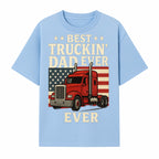 Best Truckin' Dad Ever Retro American Flag T-Shirt, Truck Driver Gift Tee, Father's Day Apparel for Dad - T-shirt 1758556407315.jpg