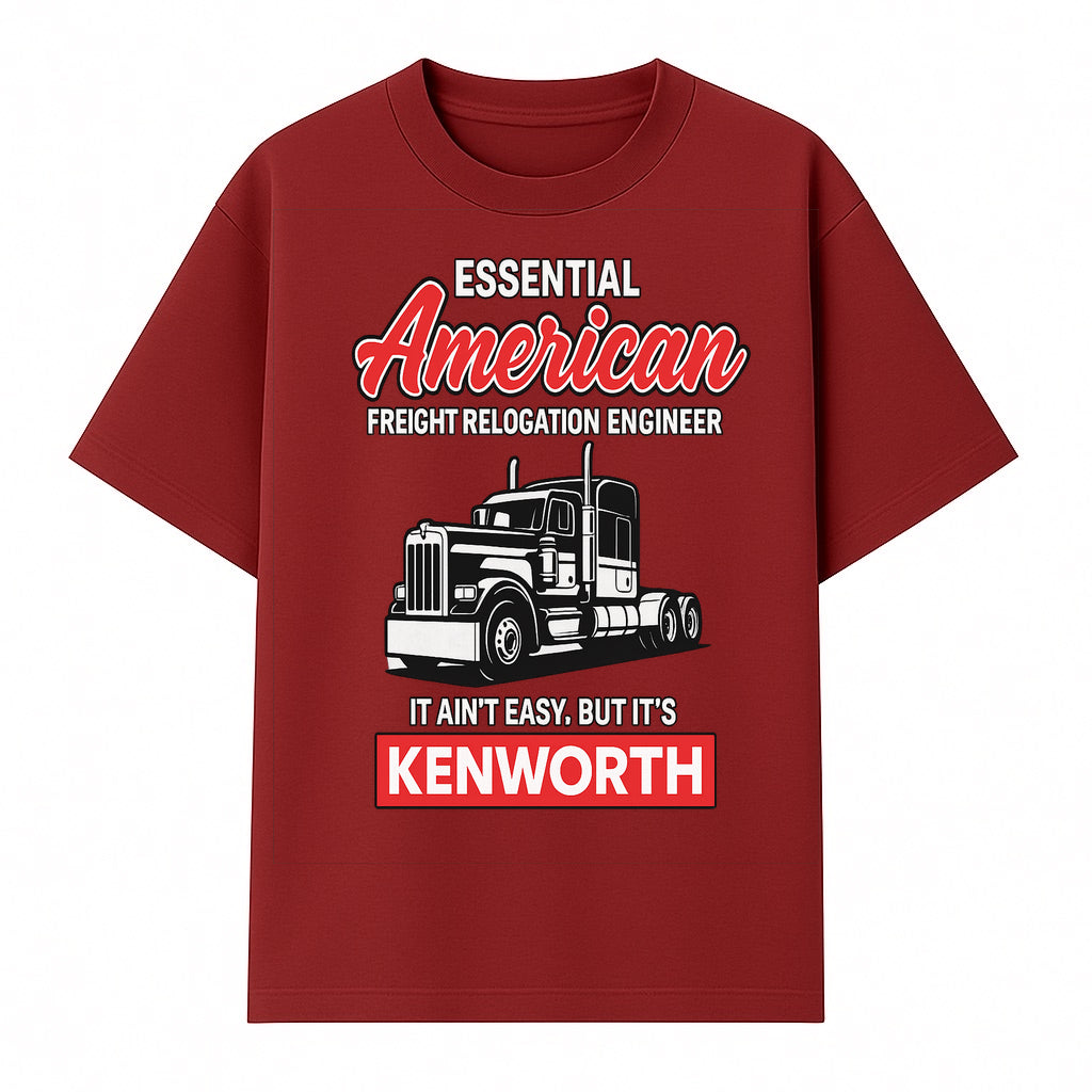 American Freight Relocation Engineer T-Shirt | Kenworth Truck Design | Trucking Gifts for Drivers | Essential Worker Apparel - T-shirt 1758556407318.jpg