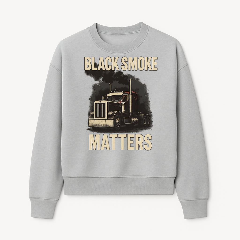 Black Smoke Matters Vintage Truck Graphic Tee - Trucking Apparel for Diesel Enthusiasts - Sweatshirt 1758556407463.jpg
