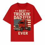 Best Truckin' Dad Ever Retro American Flag T-Shirt, Truck Driver Gift Tee, Father's Day Apparel for Dad - T-shirt 1758556407821.jpg