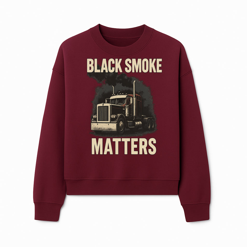 Black Smoke Matters Vintage Truck Graphic Tee - Trucking Apparel for Diesel Enthusiasts - Sweatshirt 1758556407878.jpg