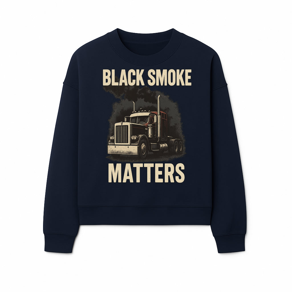 Black Smoke Matters Vintage Truck Graphic Tee - Trucking Apparel for Diesel Enthusiasts - Sweatshirt 1758556408028.jpg