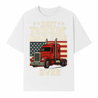 Best Truckin' Dad Ever Retro American Flag T-Shirt, Truck Driver Gift Tee, Father's Day Apparel for Dad - T-shirt 1758556408093.jpg