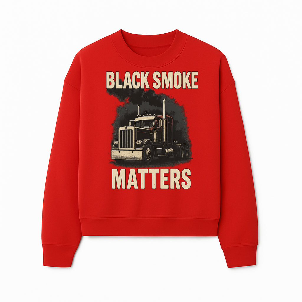Black Smoke Matters Vintage Truck Graphic Tee - Trucking Apparel for Diesel Enthusiasts - Sweatshirt 1758556408152.jpg