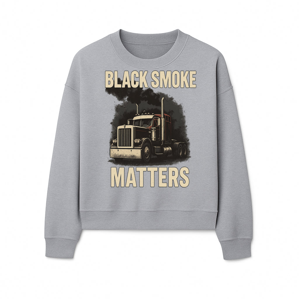 Black Smoke Matters Vintage Truck Graphic Tee - Trucking Apparel for Diesel Enthusiasts - Sweatshirt 1758556408272.jpg
