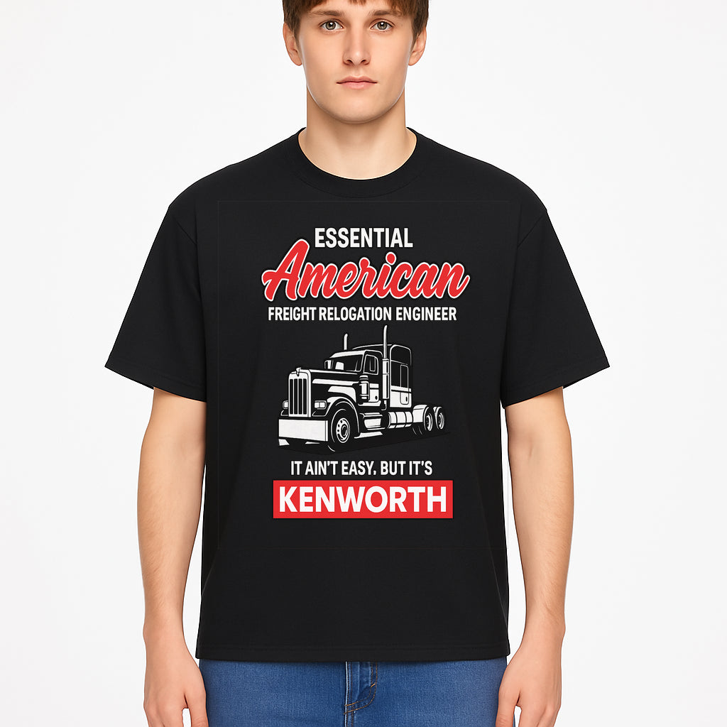 American Freight Relocation Engineer T-Shirt | Kenworth Truck Design | Trucking Gifts for Drivers | Essential Worker Apparel - T-shirt 1758556409009.jpg