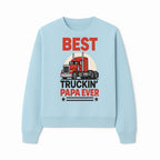 Best Truckin' Papa Ever T-Shirt | Gift for Truck Drivers | Father's Day Apparel | Red Truck Graphic Tee - Sweatshirt 1758556409030.jpg