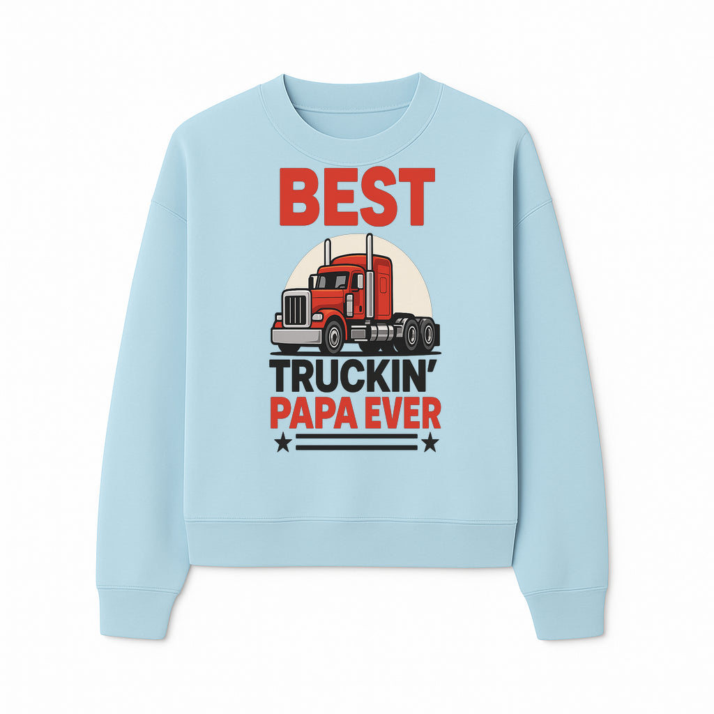 Best Truckin' Papa Ever T-Shirt | Gift for Truck Drivers | Father's Day Apparel | Red Truck Graphic Tee - Sweatshirt 1758556409030.jpg