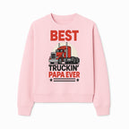Best Truckin' Papa Ever T-Shirt | Gift for Truck Drivers | Father's Day Apparel | Red Truck Graphic Tee - Sweatshirt 1758556409150.jpg