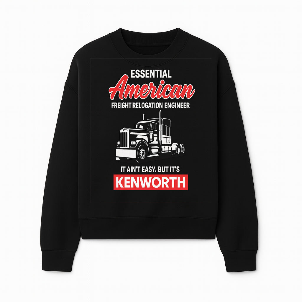 American Freight Relocation Engineer T-Shirt | Kenworth Truck Design | Trucking Gifts for Drivers | Essential Worker Apparel - Sweatshirt 1758556409415.jpg