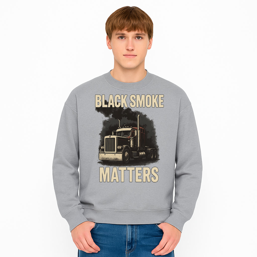 Black Smoke Matters Vintage Truck Graphic Tee - Trucking Apparel for Diesel Enthusiasts - Sweatshirt 1758556409547.jpg