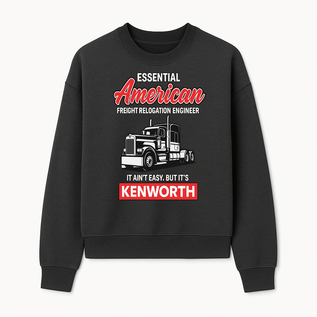 American Freight Relocation Engineer T-Shirt | Kenworth Truck Design | Trucking Gifts for Drivers | Essential Worker Apparel - Sweatshirt 1758556409547.jpg