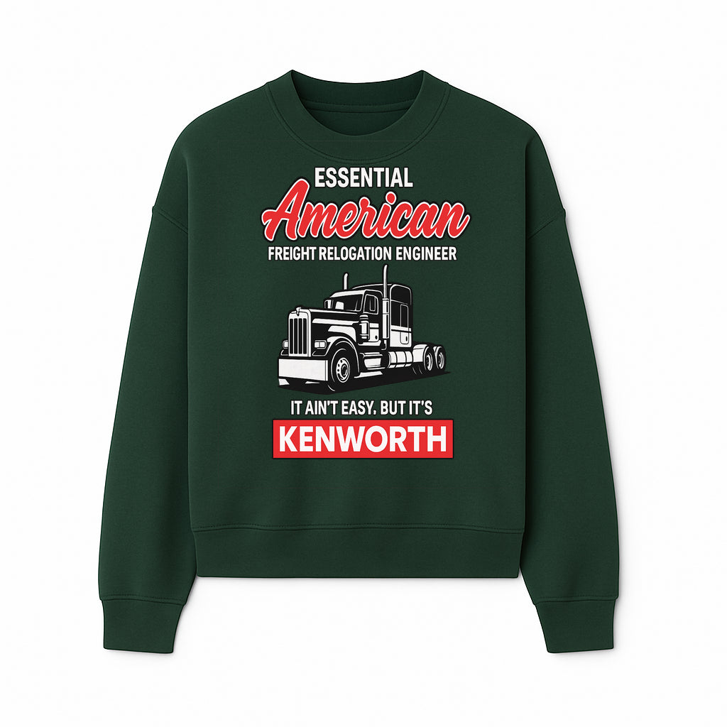 American Freight Relocation Engineer T-Shirt | Kenworth Truck Design | Trucking Gifts for Drivers | Essential Worker Apparel - Sweatshirt 1758556409675.jpg