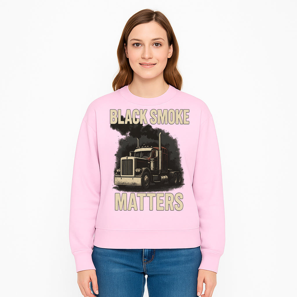 Black Smoke Matters Vintage Truck Graphic Tee - Trucking Apparel for Diesel Enthusiasts - Sweatshirt 1758556409685.jpg