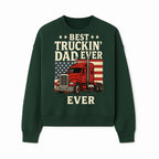 Best Truckin' Dad Ever Retro American Flag T-Shirt, Truck Driver Gift Tee, Father's Day Apparel for Dad - Sweatshirt 1758556409854.jpg